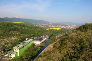 Blick von der Bohlenwand auf Saalfeld - Bildautor: Matthias Pihan, 26.04.2014